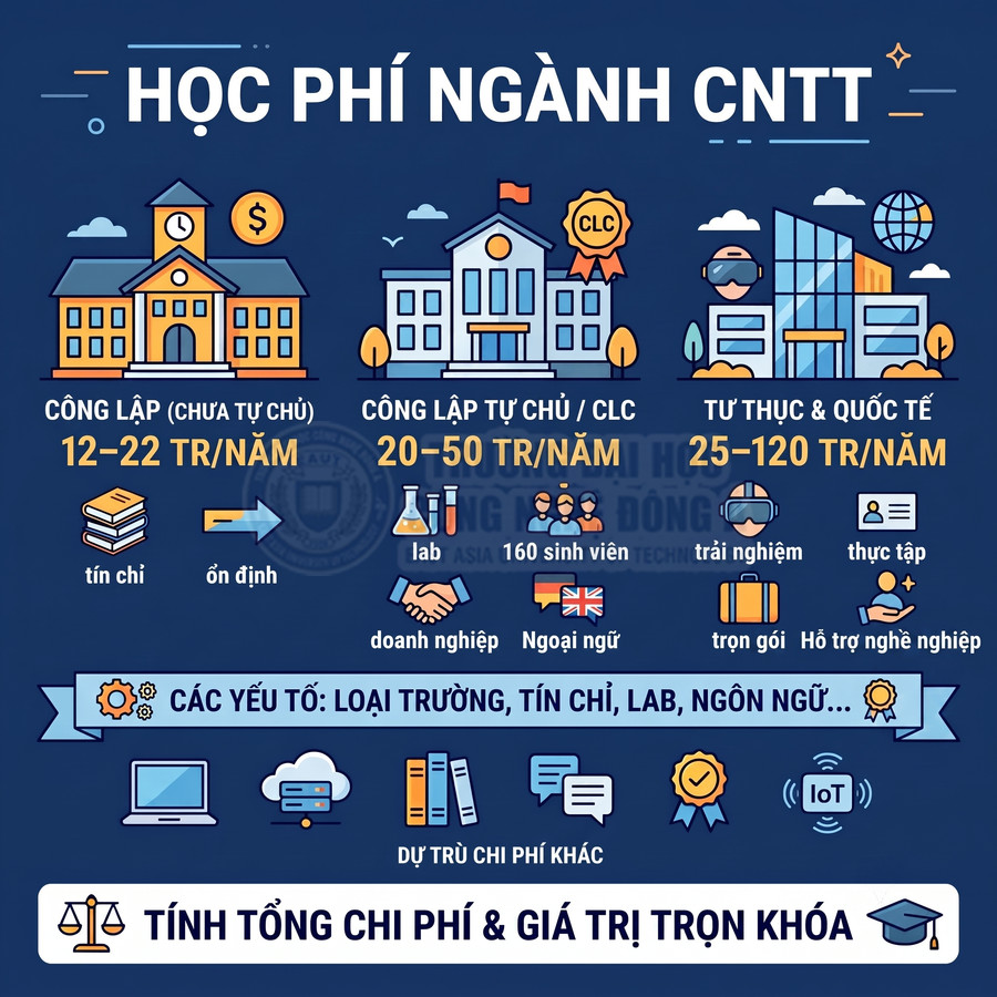 Học phí ngành Công nghệ thông tin hiện nay là bao nhiêu?