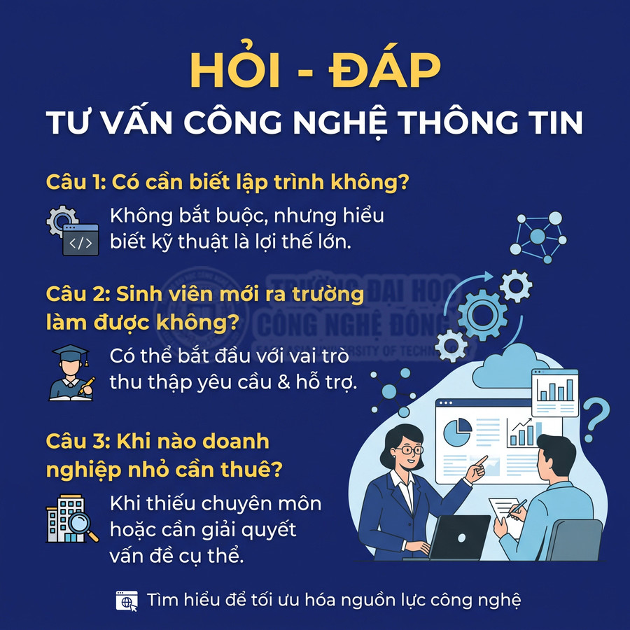 Hỏi đáp tư vấn công nghệ thông tin về kỹ năng lập trình, cơ hội việc làm và thời điểm doanh nghiệp nhỏ cần thuê chuyên gia IT