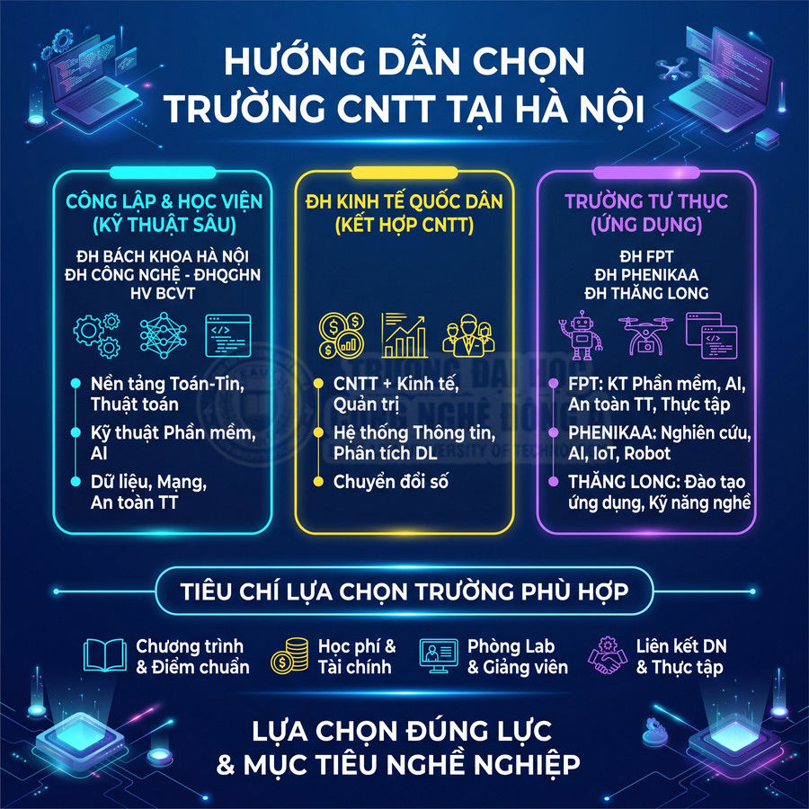 Các trường có ngành Công nghệ thông tin ở Hà Nội