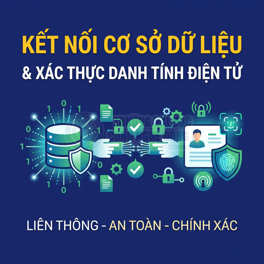 Kết nối cơ sở dữ liệu và xác thực danh tính điện tử với bảo mật bằng khóa số và vân tay