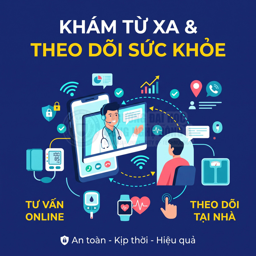 Dịch vụ khám từ xa và theo dõi sức khỏe tại nhà qua điện thoại, thiết bị đo và đồng hồ thông minh