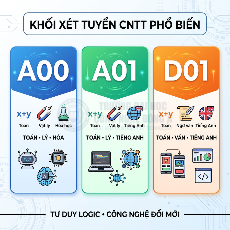 Ngành công nghệ thông tin học khối gì?