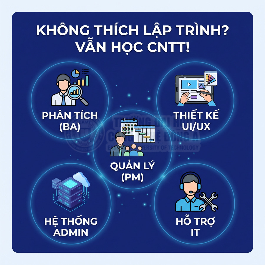 Các vị trí ngành CNTT không cần lập trình như BA, UI UX, quản lý dự án, admin hệ thống và hỗ trợ IT