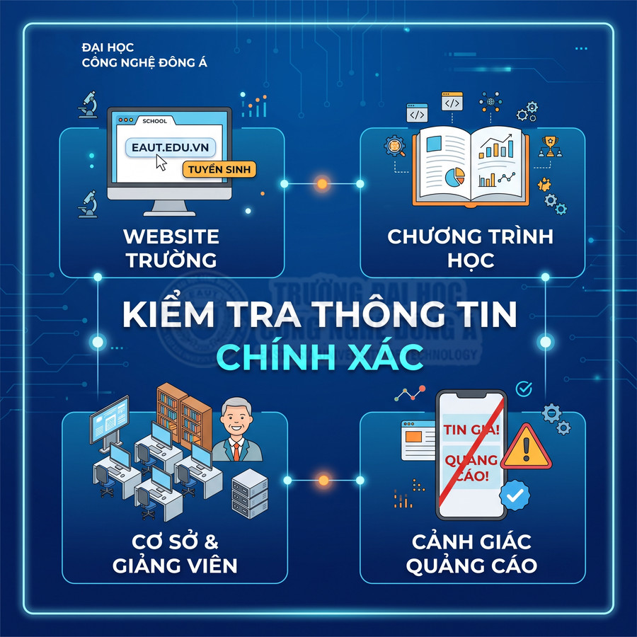 Đại học Công nghệ Đông Á hướng dẫn kiểm tra thông tin tuyển sinh chính xác và cảnh giác quảng cáo