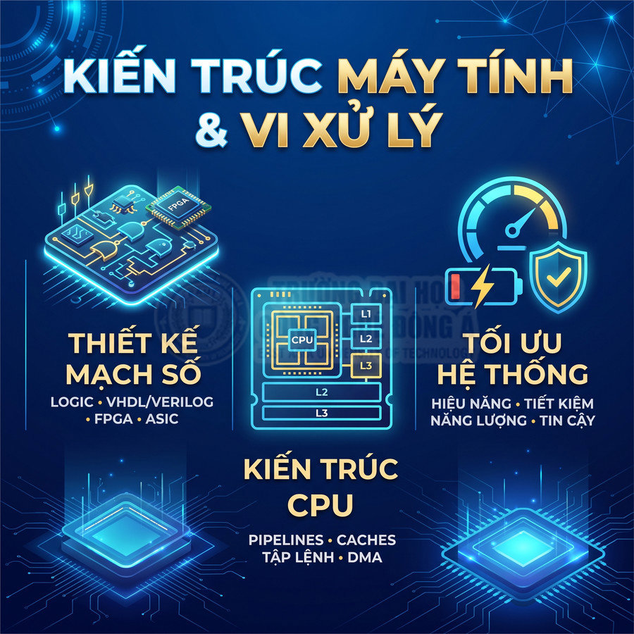 Thiết kế mạch số và kiến trúc CPU, tối ưu hệ thống máy tính và vi xử lý với hiệu năng cao
