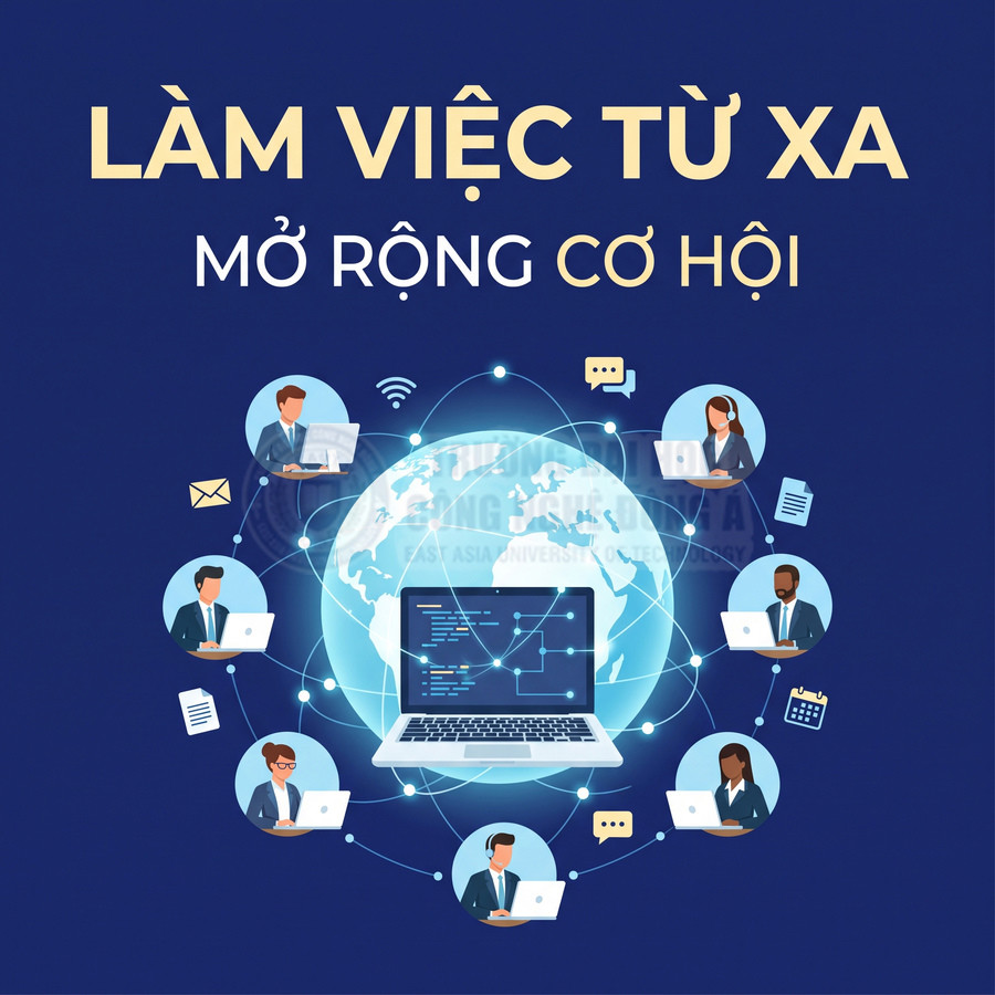 Laptop hiển thị mã lập trình kết nối với nhân sự làm việc từ xa trên toàn cầu.