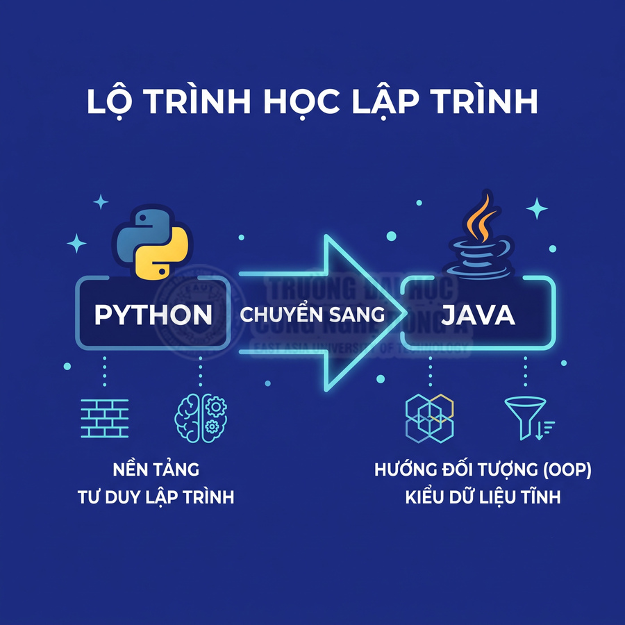 Lộ trình học lập trình từ Python nền tảng tư duy sang Java hướng đối tượng và kiểu dữ liệu tĩnh