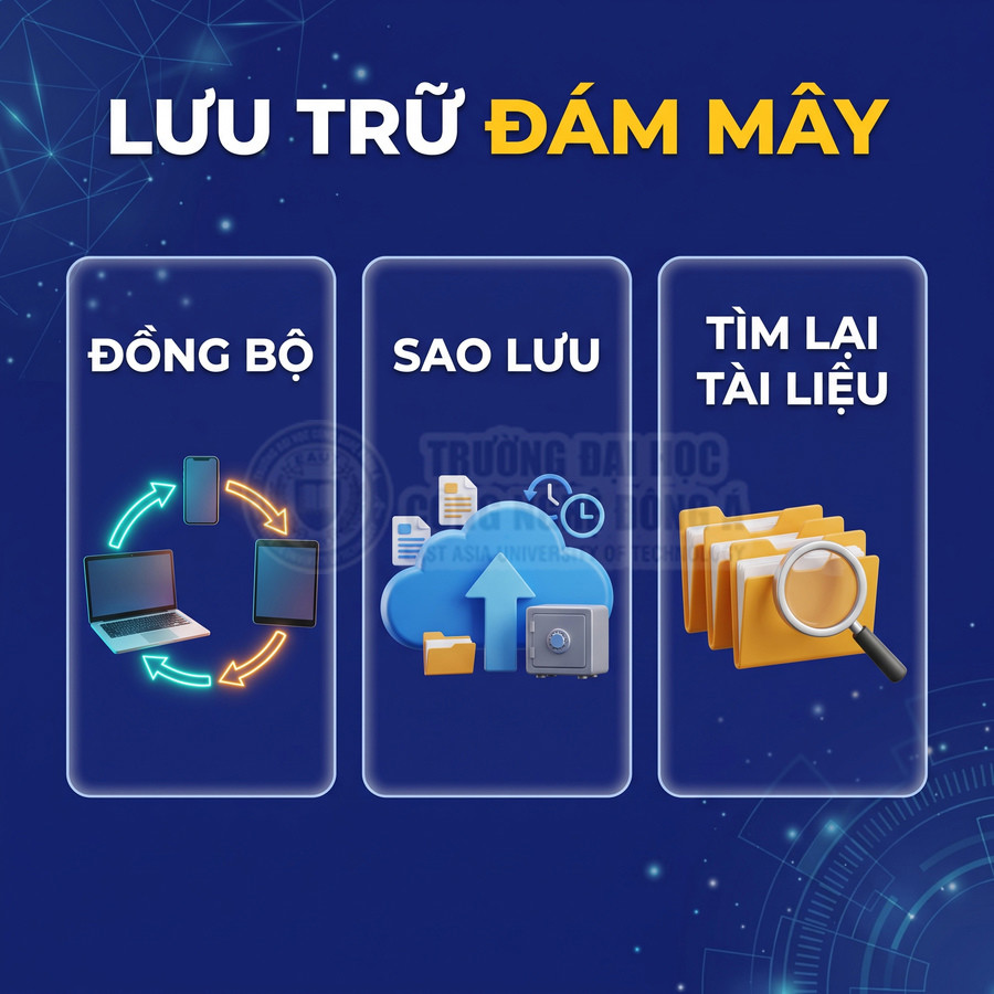 Lưu trữ đám mây giúp đồng bộ thiết bị, sao lưu dữ liệu và tìm lại tài liệu dễ dàng