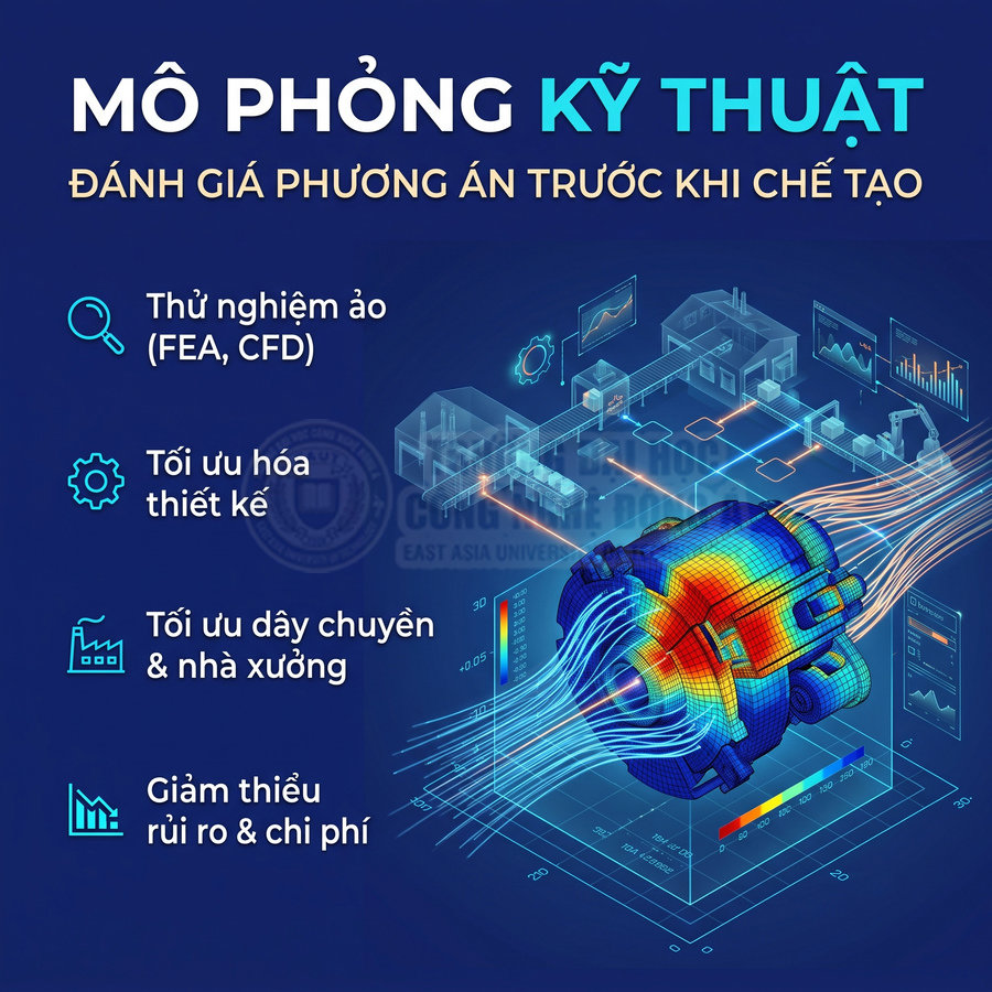 Mô phỏng kỹ thuật với phân tích nhiệt động cơ điện để tối ưu thiết kế và dây chuyền sản xuất, giảm rủi ro và chi phí