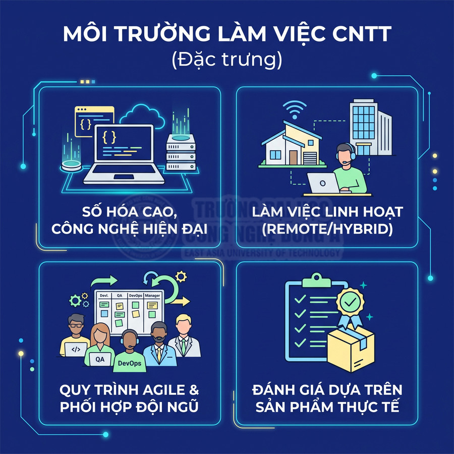 Môi trường làm việc của ngành Công nghệ thông tin có gì đặc biệt?