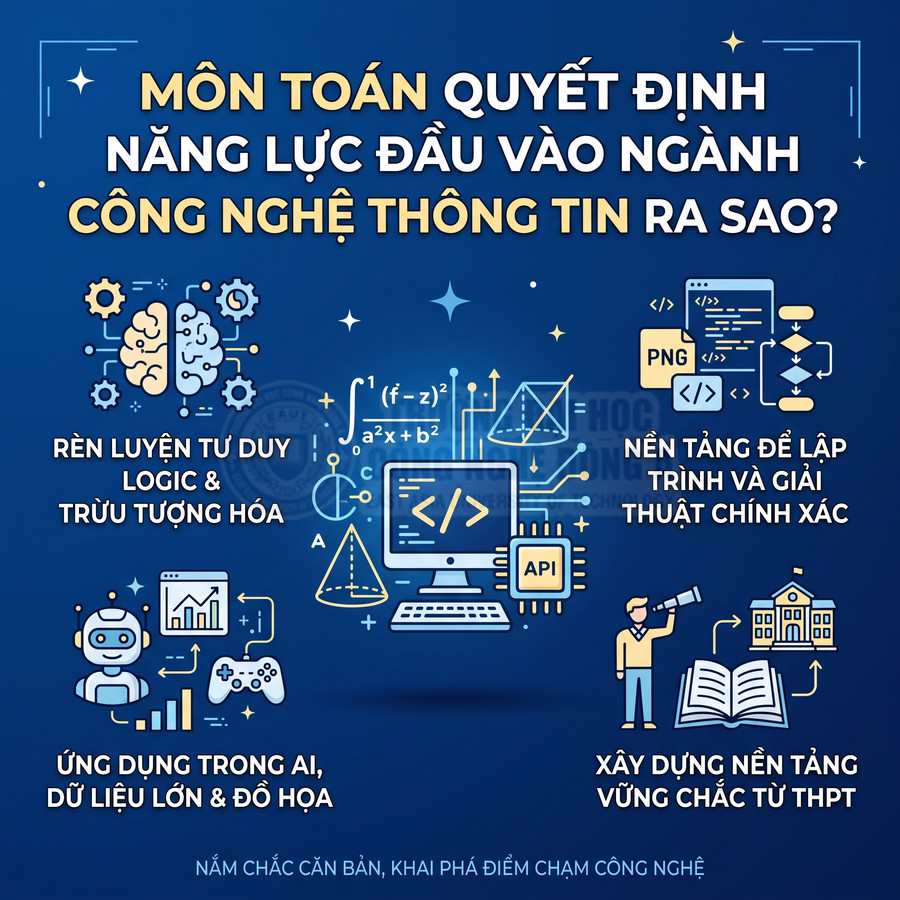 Vai trò môn Toán trong phát triển tư duy logic và nền tảng cho ngành công nghệ thông tin