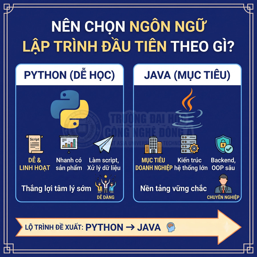 So sánh ưu nhược điểm Python và Java để chọn ngôn ngữ lập trình đầu tiên, gợi ý lộ trình Python sang Java