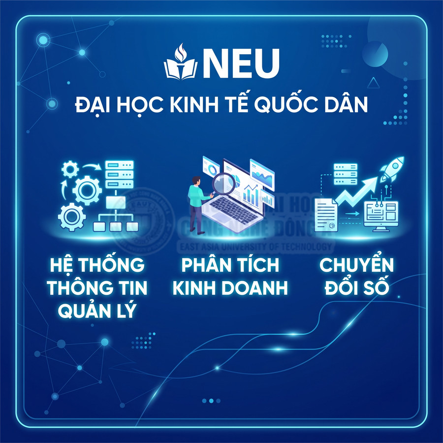 NEU Đại học Kinh tế Quốc dân giới thiệu các ngành hệ thống thông tin quản lý phân tích kinh doanh và chuyển đổi số