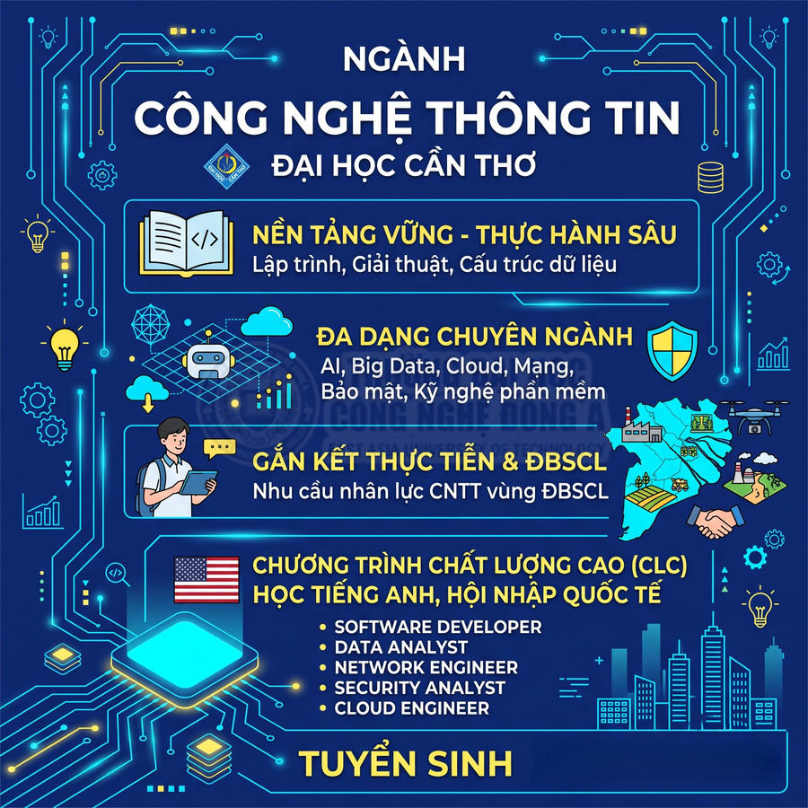 Ngành Công nghệ thông tin Đại học Cần Thơ từ A đến Z