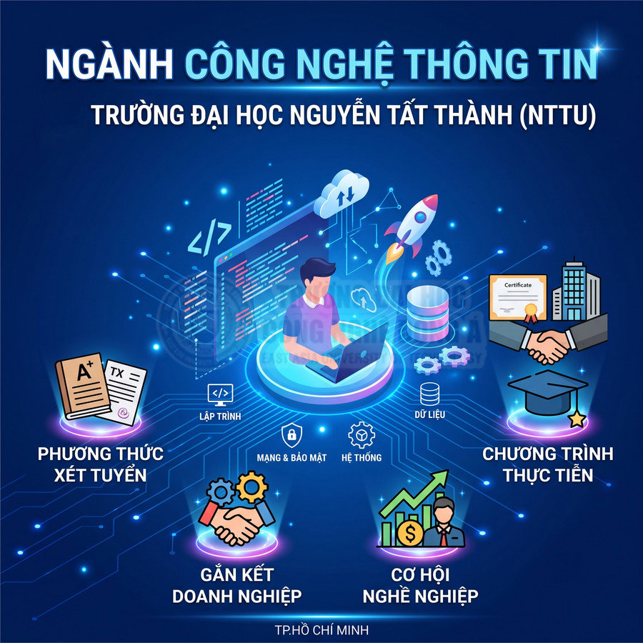 Ngành công nghệ thông tin Trường Đại học Nguyễn Tất Thành với sinh viên lập trình và cơ hội nghề nghiệp tại TP HCM