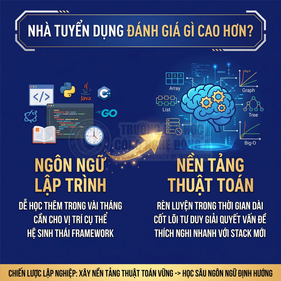So sánh ngôn ngữ lập trình và nền tảng thuật toán trong tuyển dụng ngành công nghệ thông tin
