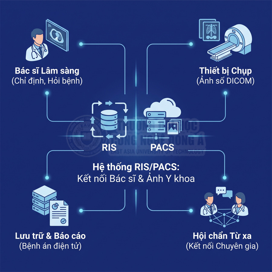 Hệ thống RIS PACS kết nối bác sĩ, thiết bị chụp y khoa, lưu trữ hồ sơ và hội chẩn từ xa