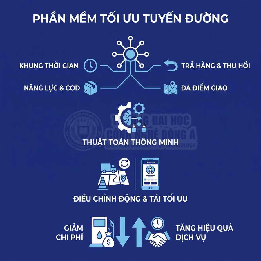 Phần mềm tối ưu tuyến đường giao hàng với thuật toán thông minh, hỗ trợ nhiều điểm giao và giảm chi phí vận hành