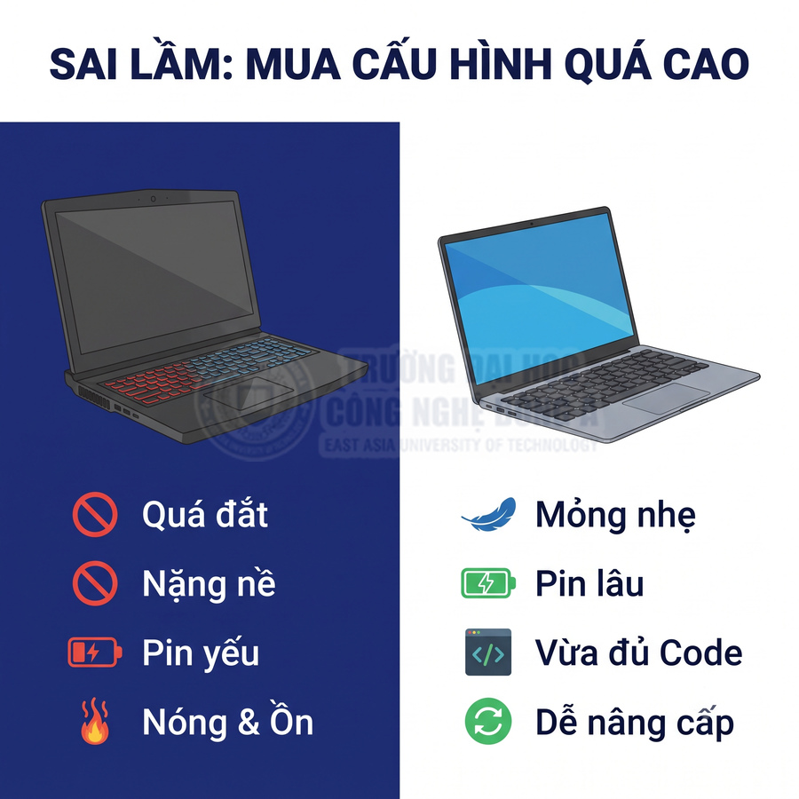 So sánh laptop gaming cấu hình cao với laptop mỏng nhẹ pin lâu cho nhu cầu học tập và lập trình