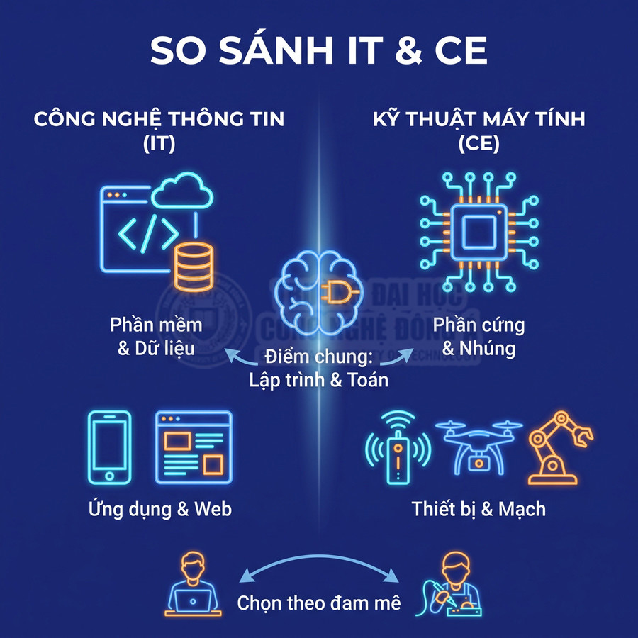 Công nghệ thông tin và kỹ thuật máy tính khác nhau như thế nào?