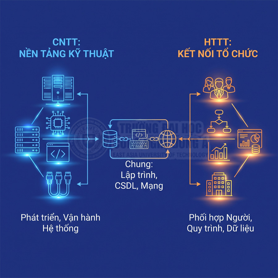 Công nghệ thông tin và hệ thống thông tin khác nhau như thế nào?