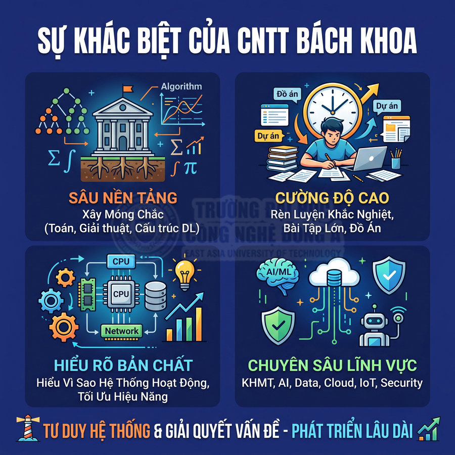 Ngành Công nghệ thông tin Bách khoa có gì khác so với các trường đại học khác?