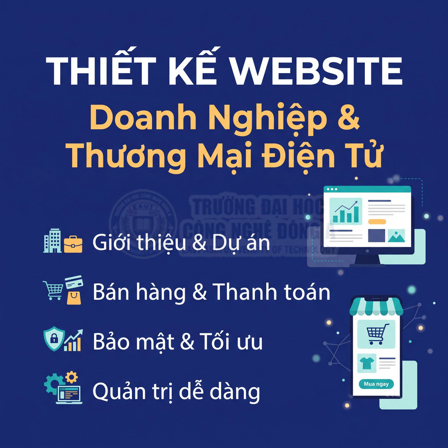Dịch vụ thiết kế website doanh nghiệp và thương mại điện tử hỗ trợ bán hàng, thanh toán và quản trị dễ dàng