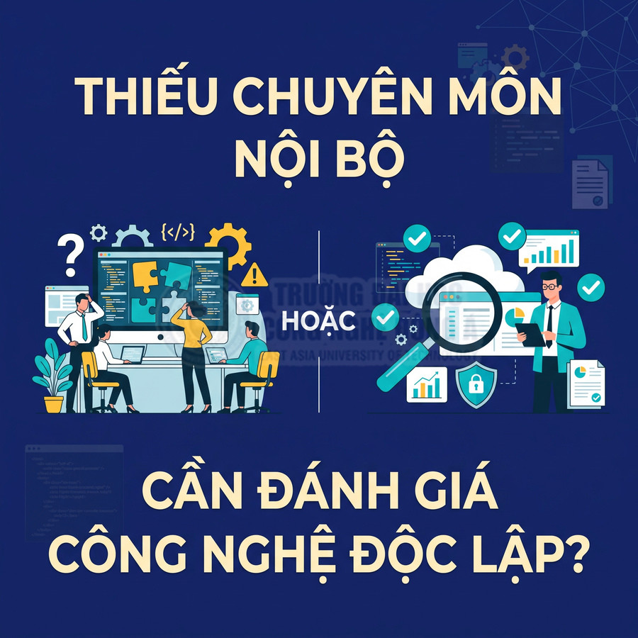 Minh họa doanh nghiệp thiếu chuyên môn công nghệ nội bộ và cần đánh giá công nghệ độc lập