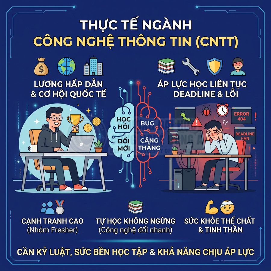 Những mặt trái ít ai nói về ngành Công nghệ thông tin