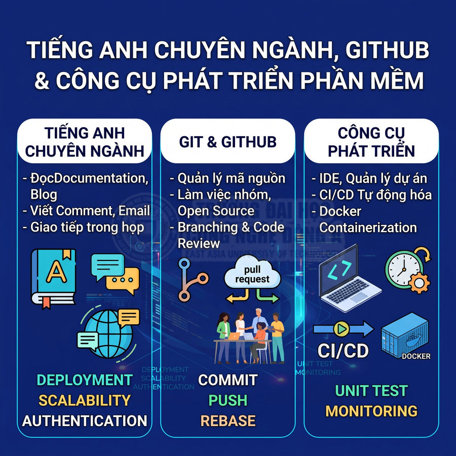 Tiếng Anh chuyên ngành GitHub và công cụ phát triển phần mềm cho lập trình viên