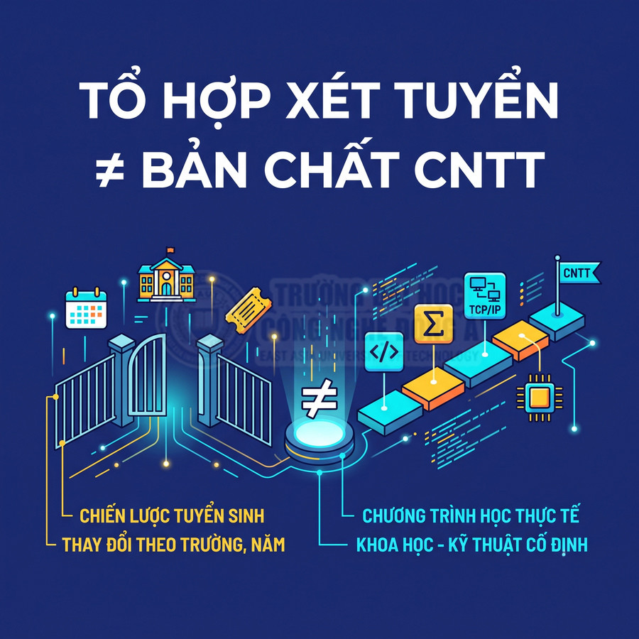 Thiết kế tuyển sinh CNTT với thông điệp tổ hợp xét tuyển không phản ánh bản chất ngành công nghệ thông tin