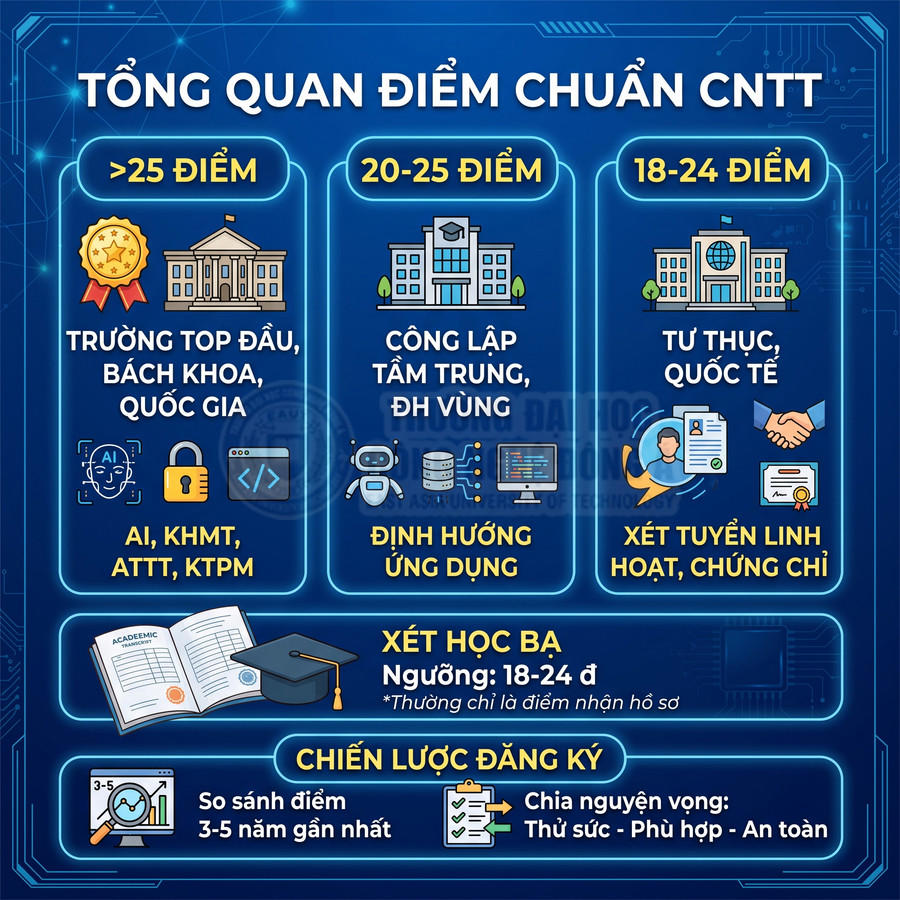 Ngành Công nghệ thông tin lấy bao nhiêu điểm?