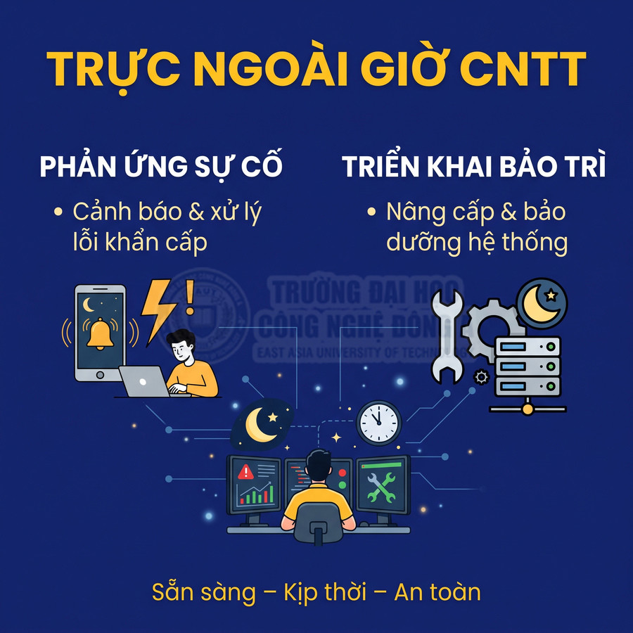 Dịch vụ trực ngoài giờ CNTT, xử lý sự cố khẩn cấp và bảo trì, nâng cấp hệ thống 24/7