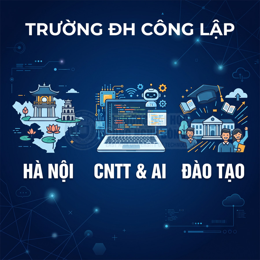 Banner tuyển sinh trường đại học công lập tại Hà Nội ngành công nghệ thông tin và trí tuệ nhân tạo