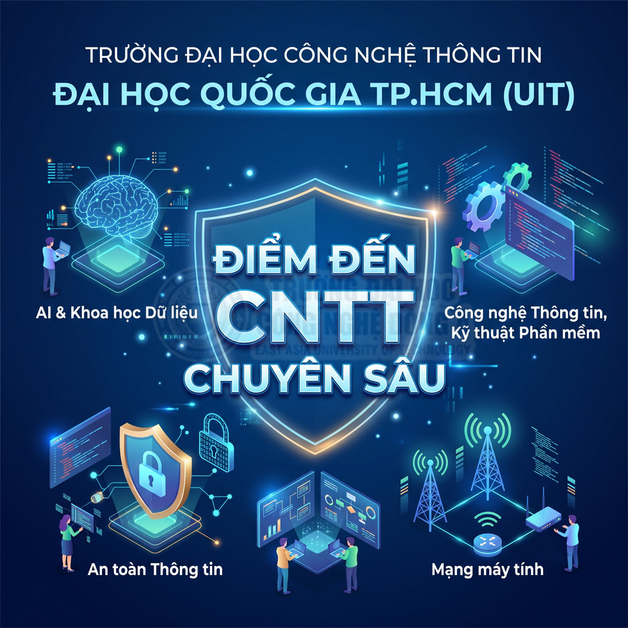 Poster tuyển sinh ngành CNTT chuyên sâu của Trường Đại học Công nghệ Thông tin ĐHQG TP.HCM UIT