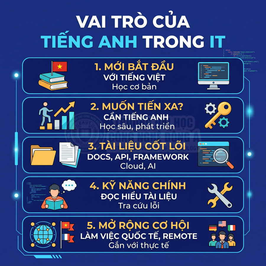 Công nghệ thông tin có cần giỏi tiếng Anh không?