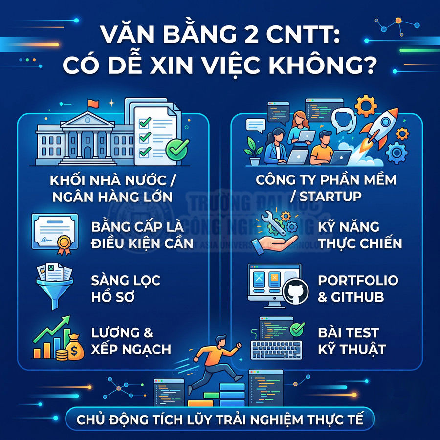 So sánh cơ hội việc làm ngành CNTT giữa khối nhà nước ngân hàng và công ty phần mềm startup