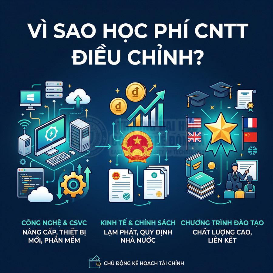 Lý do học phí ngành công nghệ thông tin tăng với các yếu tố công nghệ, kinh tế chính sách và chương trình đào tạo