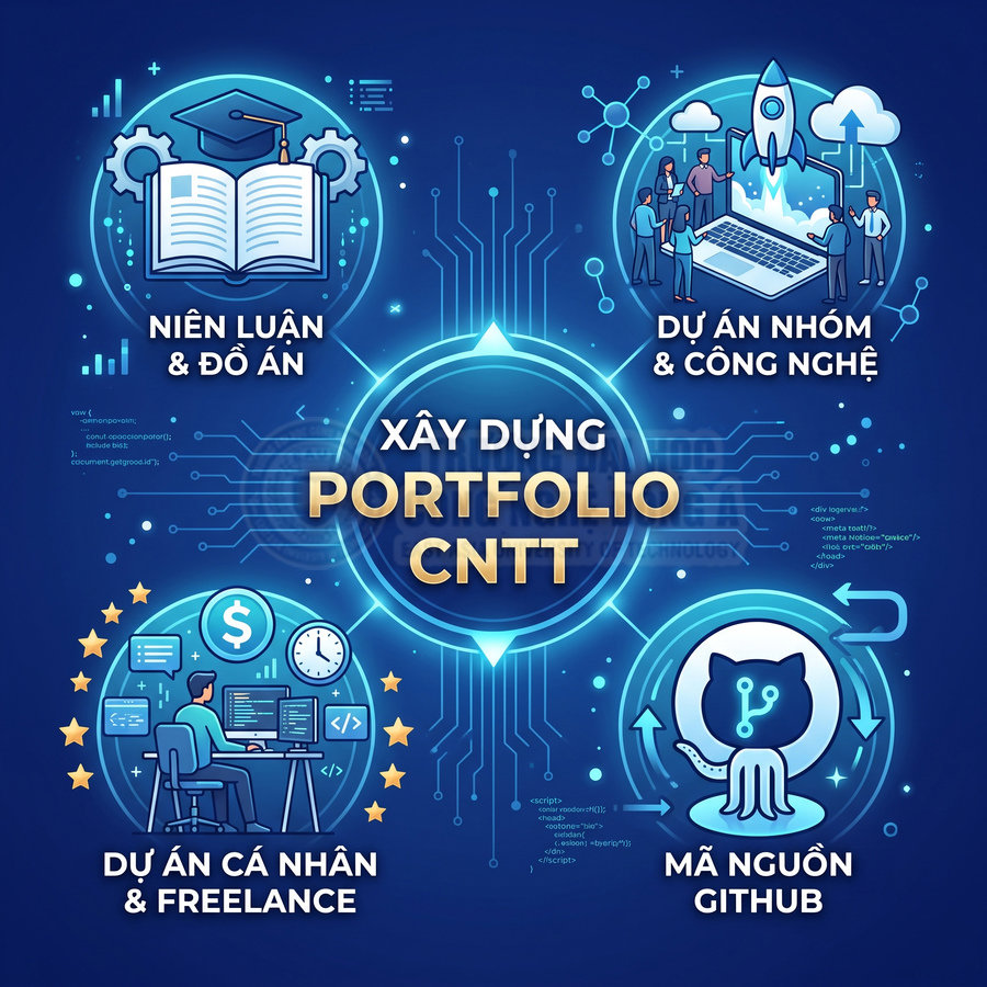 Thiết kế hướng dẫn xây dựng portfolio CNTT với niên luận, dự án nhóm, dự án cá nhân và mã nguồn GitHub