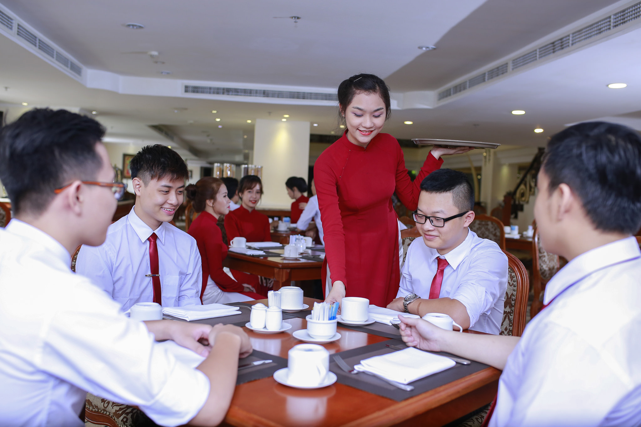 Một buổi thực hành của ngành quản trị khách sạn 